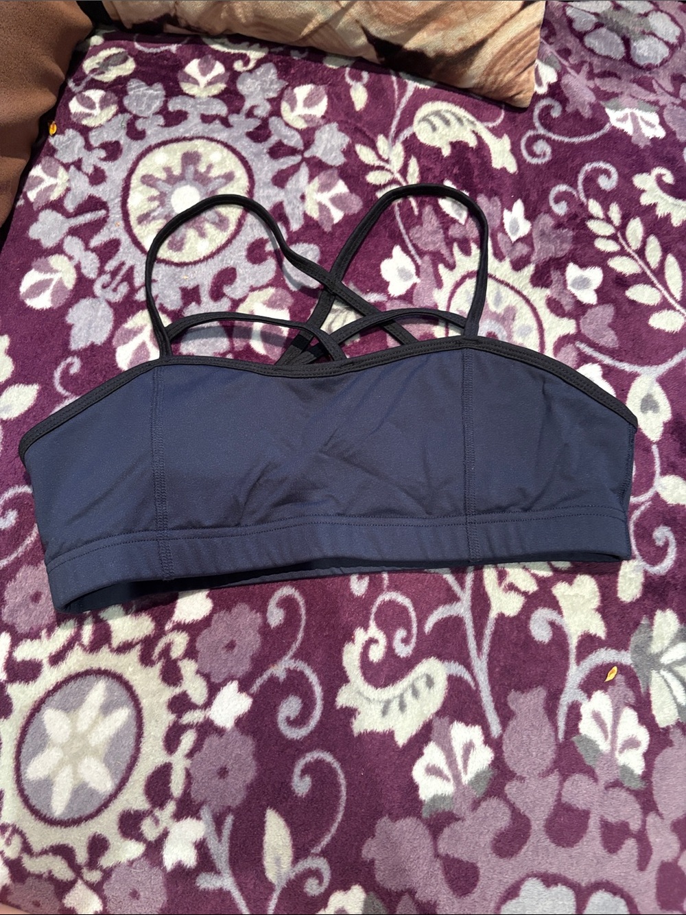 Seamless Strappy Bralette - Navy